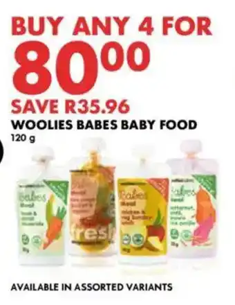 Woolworths Woolies babes baby food offer