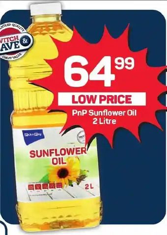 Pick n Pay PnP Sunflower Oil offer