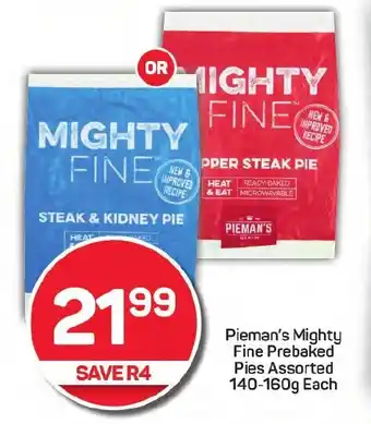 Pick n Pay Pieman's Mighty Fine Prebaked Pies Assorted offer