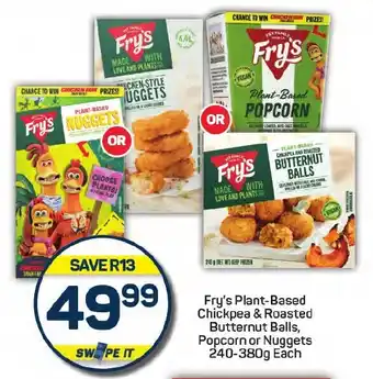 Pick n Pay Fry's Plant-Based Chickpea & Roasted Butternut Balls, Popcorn or Nuggets offer