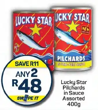 Pick n Pay Lucky Star Pilchards in Sauce Assorted offer