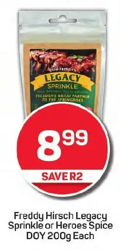 Pick n Pay Freddy Hirsch Legacy Sprinkle or Heroes Spice DOY offer