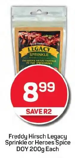 Pick n Pay Freddy Hirsch Legacy Sprinkle or Heroes Spice DOY offer