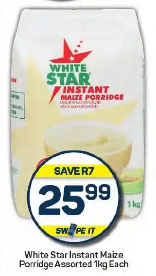 Pick n Pay White Star Instant Maize Porridge Assorted offer