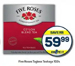 Pick n Pay Five Roses Tagless Teabags offer