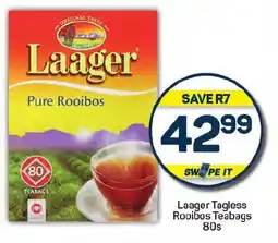 Pick n Pay Laager Tagless Rooibos Teabags offer