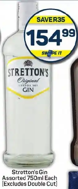 Pick n Pay Stretton's Gin Assorted (Excludes Double Cut) offer