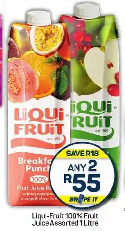 Pick n Pay Liqui-Fruit 100% Fruit Juice Assorted offer