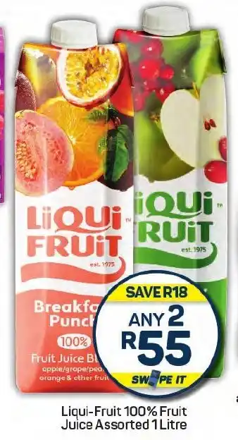 Pick n Pay Liqui-Fruit 100% Fruit Juice Assorted offer