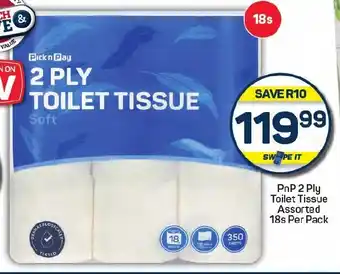 Pick n Pay PnP 2 Ply Toilet Tissue Assorted offer