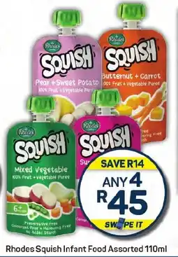 Pick n Pay Rhodes Squish Infant Food Assorted offer