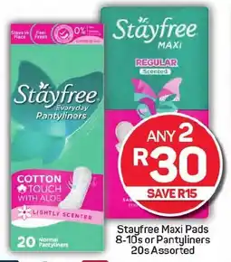 Pick n Pay Stayfree Maxi Pads or Pantyliners Assorted offer