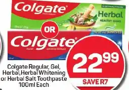 Pick n Pay Colgate Regular, Gel, Herbal, Herbal Whitening or Herbal Salt Toothpaste offer