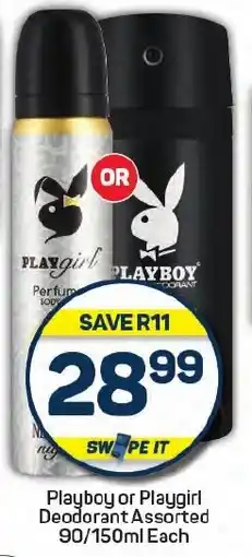 Pick n Pay Playboy or Playgirl Deodorant Assorted offer