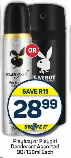 Pick n Pay Playboy or Playgirl Deodorant Assorted offer