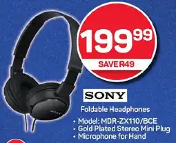 Pick n Pay SONY Foldable Headphones offer