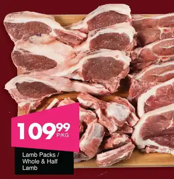 Save Hyper Lamb Packs/ Whole & Half Lamb offer