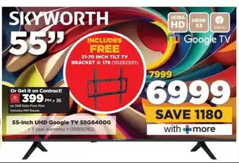 HiFi Corp SKYWORTH 55-inch UHD Google TV 55G6400G offer