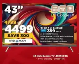 HiFi Corp SKYWORTH 43-inch Google TV-43E5500G offer