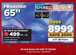 HiFi Corp Hisense 65-inch Smart 4K UHD TV-65A6N offer