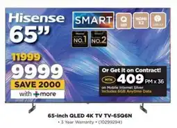 HiFi Corp Hisense 65-inch QLED 4K TV TV-65Q6N offer