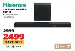 HiFi Corp Hisense 3.1 Channel Soundbar HS3100 offer