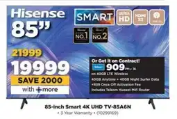 HiFi Corp Hisense 85-inch Smart 4K UHD TV-85A6N offer