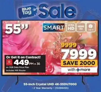 HiFi Corp SAMSUNG 55-inch Crystal UHD 4K-55DU7000 offer