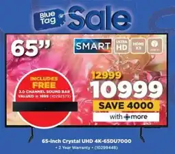 HiFi Corp SAMSUNG 65-inch Crystal UHD 4K-65DU7000 offer