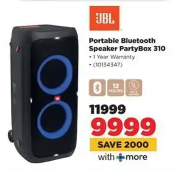 HiFi Corp JBL Portable Bluetooth Speaker PartyBox 310 offer