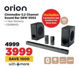 HiFi Corp Orion CinemaBar 5.2 Channel Sound Bar SBW 5002 offer