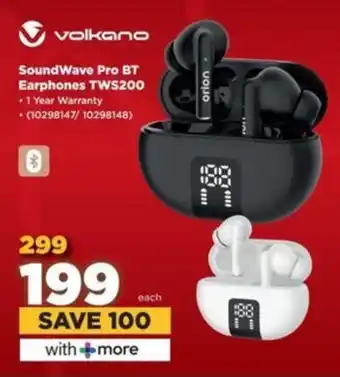 HiFi Corp Volkano SoundWave Pro BT Earphones TWS200 offer