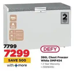 HiFi Corp DEFY Chest Freezer White DMF454 offer