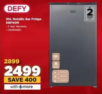 HiFi Corp DEFY Metallic Bar Fridge DBF90M offer