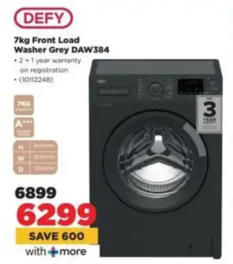 HiFi Corp DEFY Front Load Washer Grey DAW384 offer