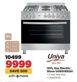 HiFi Corp Univa Gas Electric Stove UGE019S12H offer