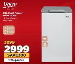 HiFi Corp Univa Chest Freezer White UC125 offer