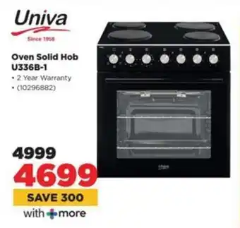 HiFi Corp Univa Oven Solid Hob U336B-1 offer