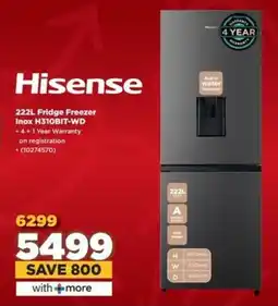 HiFi Corp Hisense Fridge Freezer Inox H310BIT-WD offer