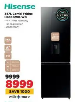 HiFi Corp Hisense Combi Fridge H450BMIB-WD offer