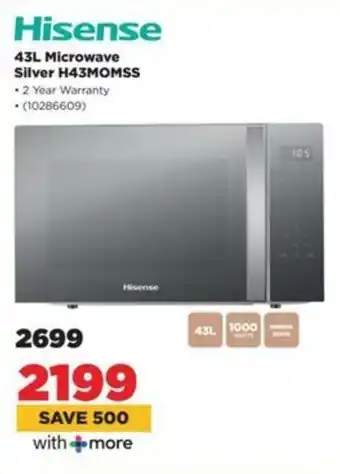 HiFi Corp Hisense Microwave Silver H43MOMSS offer