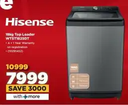 HiFi Corp Hisense Top Loader WTST1825DT offer