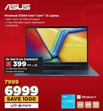 HiFi Corp ASUS Vivobook X1504 Intel Core i3 Laptop offer