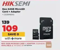 HiFi Corp HIKSEMI Neo 64GB MicroSD Card + Adapter offer