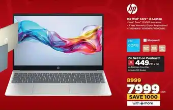 HiFi Corp HP 15s Intel Core i3 Laptop offer