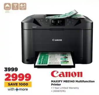 HiFi Corp Canon MAXIFY MB5140 Multifunction Printer offer