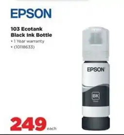 HiFi Corp EPSON 103 Ecotank Black Ink Bottle offer