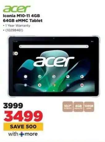 HiFi Corp Acer Iconia M10-11 4GB 64GB eMMC Tablet offer