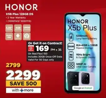 HiFi Corp HONOR X5B Plus 128GB DS offer