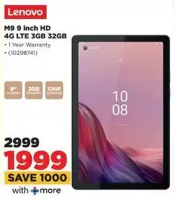 HiFi Corp Lenovo M9 9 inch HD 4G LTE 3GB 32GB offer